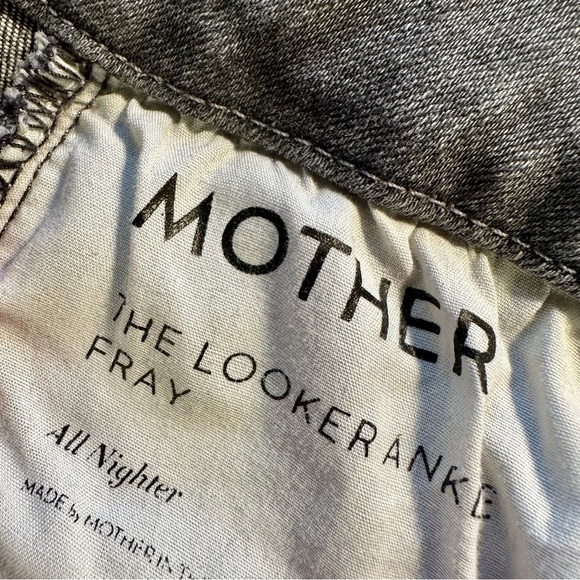 MOTHER Denim ‘The Looker’ Ankle Fray Skinny Jeans in “All Nighter” Gray Size 26 - Picture 16 of 16